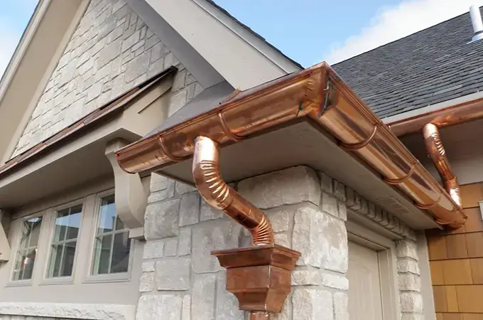 Half round copper gutters – St Augustine Florida Half round copper gutters - St Augustine Florida